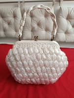 Retro bag crocheted with artificial yarn, special design