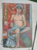 Monica Vincent Hunter festmény, akril, vászon, 50x75 cm