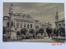 Old postcard: cegléd, freedom square (1958)