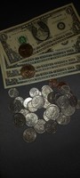 USA maradék pénz,  papír és fémpénz egyben