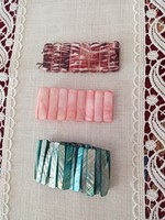 Szines kagyló gyöngyház  karkötők   - barna , rózsaszin , kék