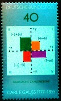 N928 / Germany 1977 Carl Friedrich Gauss mathematician stamp postal clerk