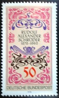 N956 / Germany 1978 rudolf alexander schröder stamp postal clerk