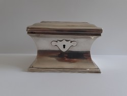 Silver Biedermeier antique sugar box from Pest, patits ferenc 1848!