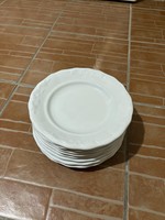Zsolnay fehér Inda mintás indamintás 8 db sütis tányér süteményes tányér tányérok  hagyaték