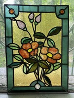 Róth Miksa (1865-1944): Napraforgó, üvegkép a Tiffany virágpannó sorozatból, 1902