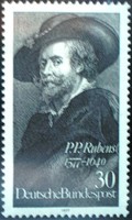 N936 / Germany 1977 p.P.Rubens painting stamp postal clerk