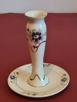 Zsolnay cornflower candlestick