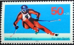 N958 / Germany 1978 sports aid stamp postal clerk