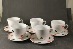 Zsolnay card figure tea set for 5 people 142