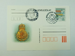 Díjjegyes levelezőlap - 1994. Nemzetközi Vámnap; csákócímer, királyi adóőrség, elsőnapi, alkalmi