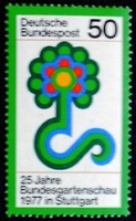 N927 / Germany 1977 horticultural exhibition stamp postal clerk