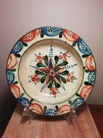 Antique wall plate with floral pattern, decorative plate iii.