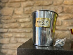 Vintage Deutz pezsgős vödör + 1 fém DEUTZ palackdugó - Francia pezsgős ajándékok