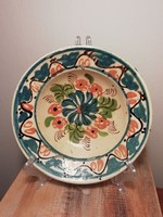 Antique wall plate with floral pattern, decorative plate ii.
