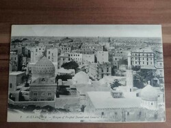 Antik képeslap, Egyiptom, Alexandria, Nabi Daniel mecset, 1910-ből