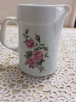 Alföldi beautiful pink porcelain jug, water jug, floral