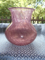 Karcagi fátyolüveg váza  15,5  cm