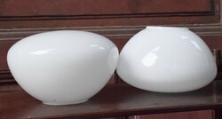 Lamp shade art-deco style, white two-layer opal glass, lamp, shade 19.5 x 11.5 cm x 2 pcs. , Ø 7.5 cm