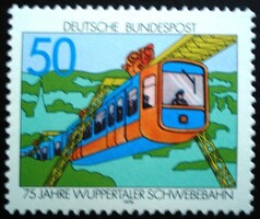 N881 / Germany 1976 Wuppertal aerial cableway stamp postmark