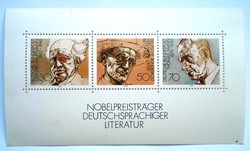 Nb16 / Germany 1978 literary Nobel laureates block postal clerk