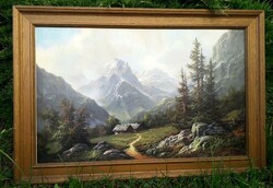 G.Neswadba festmény / Alpesi táj.