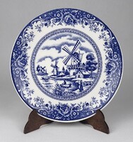 1R177 Szélmalmos holland mintás japán fajansz tányér 15.5 cm