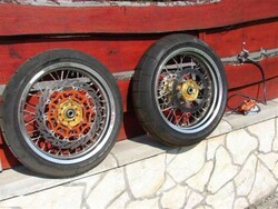 Supermoto wheel set super-moto motorcycle wheel, rims excel, talon