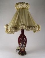 1R183 Kézifestésű ernyűs porcelántestű asztali lámpa 64 cm