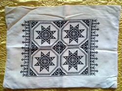 Antique Handmade Pound Woven Embroidered Linen Linen Pillow Cover Pure White Homemade Woven Linen Linen