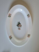 Arcopal oval bowl with rose pattern