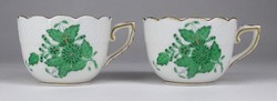 Pair of 1R179 Herend porcelain coffee cups with Appony pattern