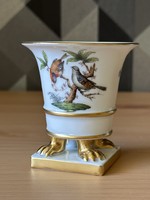 Herendi Rothschild mintás körmös kis váza, kaspó 7,5 cm