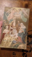 Old Christmas postcard with a scene from Bethlehem.
