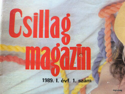 1989 /  Csillag magazin #1  /  Régi ÚJSÁGOK KÉPREGÉNYEK MAGAZINOK Ssz.:  27782