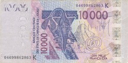 10,000 Frank Franc 2003 West Africa Senegal