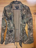 Missguided M/L pamut katonai terep mintás kabát, dzseki