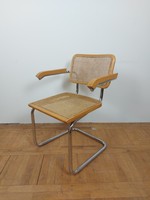 Marcel Breuer "Cesca" szék retro karfás nádazott szék