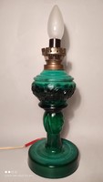 Now worth taking!!! Antique curt schlevogt design malachite glass table lamp