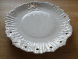 Antique art nouveau white porcelain bowl plate 25.5 cm