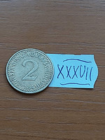 Yugoslavia 2 dinars 1984 nickel-brass xxxvii