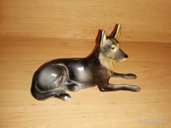 Hollóházi porcelán németjuhász kutya (po-2)