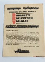Budapesti Közlekedési Vállalat (BKV) tájékoztató (1968 körüli)