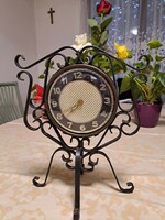 Wrought iron table clock