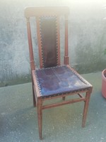 Szecessziós bőr borítású szék