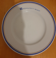 Zsolnay Középületépítő Vállalat felirat, logós tányér 18,1 cm