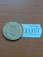 Luxembourg 5 francs 1987 iml grand duke jean i, aluminum-bronze xxxvi