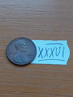Usa 1 cent 1976 abraham lincoln, copper-zinc xxxvi