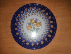 Rare Haban ceramic wall plate with openwork edge - dia. 23.5 cm