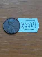 Usa 1 cent 1972 abraham lincoln, copper-zinc xxxvi
